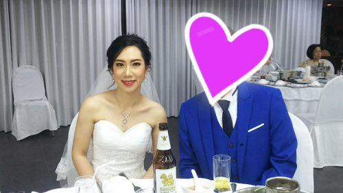 タイ東北で国際結婚　新郎新婦