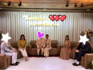 タイ東北で国際結婚　記念撮影の様子