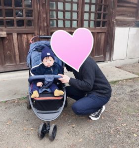 国際結婚で生まれた男の子　お父さんとと
